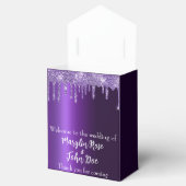 パープルグリッタードリッエレガントプ フェイバーボックス (オープン)