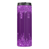 パープルグリッタードリップカスタムスのモノグラム名 タンブラー (裏面)