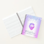 パープルグリッタードリップストロベリー菓子 ノートブック (内部)