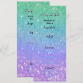 パープルグリッターパティオランタン紙吹雪グラムグロー メニュー (正面/裏面)