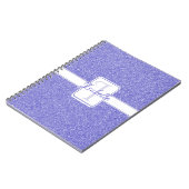 パープルグリッターパーソナライズされたノート ノートブック (左側)