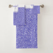 パープルグリッターパーソナライズされたバスタオル バスタオルセット (インサイチュ)