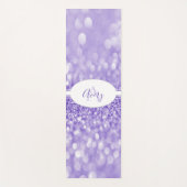 パープルグリッターパーソナライズヨガマット ヨガマット (正面)