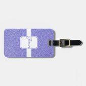 パープルグリッターパーソナライズラゲッジタグ ラゲッジタグ (正面横)