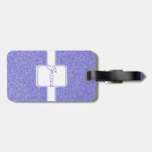 パープルグリッターパーソナライズラゲッジタグ ラゲッジタグ (裏面横)