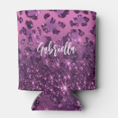 パープルグリッターヒョウ印刷 缶クーラー (裏面)