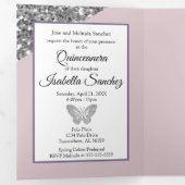 パープルグリッターフォトキンセアニェラトリフォールド 三つ折りプログラム (内部最初)