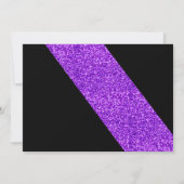 パープルグリッターフォトフレーム卒業招待状 招待状 (裏面)