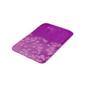 パープルグリッターフローラ パーソナライズされた バスマット (アングル)