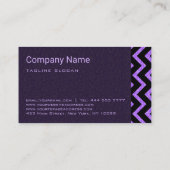 パープルグリッターブラックシェブロン 名刺 (裏面)