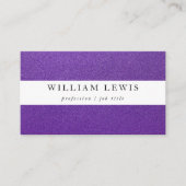 パープルグリッタープロフェッショナル モダン 名刺 (正面)