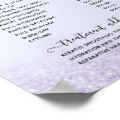 パープルグリッターヘアサロン価格表ポスター ポスター (角)