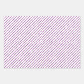 パープルグリッターベビー足ベビーシャワー ラッピングペーパーシート (正面2)