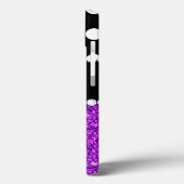 パープルグリッターホワイト水玉模様 モノグラムの Case-Mate iPhoneケース (裏面 / 左)