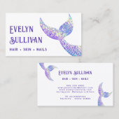 パープルグリッターマーメイドテール名刺 名刺 (正面/裏面)