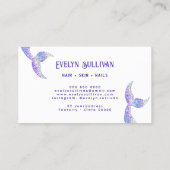 パープルグリッターマーメイドテール名刺 名刺 (裏面)