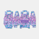 パープルグリッターマーメイド1st誕生日パーティー フェイバーボックス (折り畳みなし)