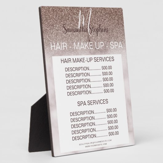 パープルグリッターマーリーヘアスパサロン価格メニュー フォトプラーク (側面)