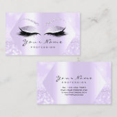 パープルグリッターメイクアップアーティストラッズブラウンズ 名刺 (正面/裏面)