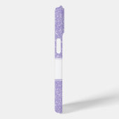 パープルグリッターモノグラムサムスンギャラクシーケース Case-Mate iPhoneケース (裏面 / 右)