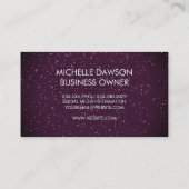 パープルグリッターモノグラムストライプ 名刺 (裏面)