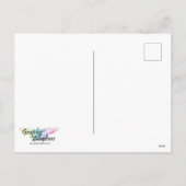 パープルグリッターユニコーンオンレインボレース シーズンポストカード (裏面)