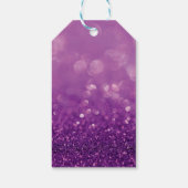 パープルグリッターユーフォリアパーティー好意ありがとうラベル ギフトタグ (裏面)