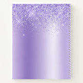 パープルグリッターラッシュノート祈りの言葉ジャーナル ノートブック (裏面)