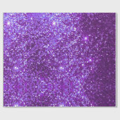 パープルグリッターラッピング紙 ラッピングペーパー (フラット)