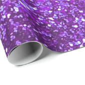 パープルグリッターラッピング紙 ラッピングペーパー (ロールコーナー)