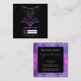 パープルグリッターランジェリーブティックネクストフィット 予約カード