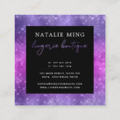 パープルグリッターランジェリーブティックネクストフィット 予約カード (裏面)