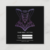 パープルグリッターランジェリーブティックネクストフィット 予約カード (正面)