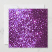 パープルグリッター卒業パーティー招待状 招待状 (裏面)