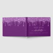 パープルグリッター卒業パーティー ゲストブック (全面)