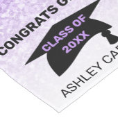 パープルグリッター卒業 ショートテーブルランナー (コーナー)