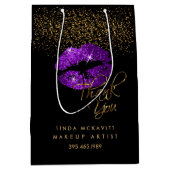 パープルグリッター口紅 – ありがとう ミディアムペーパーバッグ (正面)