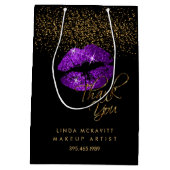 パープルグリッター口紅 – ありがとう ミディアムペーパーバッグ (裏面)