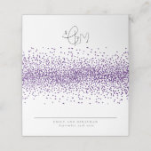 パープルグリッター我々結婚は行う プレイスカード (外部開封)