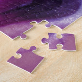 パープルグリッター抽象芸術マーリーアクリル絵を描系 ジグソーパズル (側面)