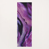 パープルグリッター抽象芸術マーリーアクリル絵を描系 ヨガマット (裏面)
