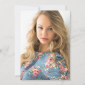 パープルグリッター看護卒業パーティーの招待 招待状 (裏面)