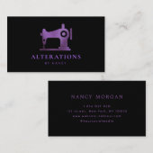 パープルグリッター裁縫機 名刺 (正面/裏面)