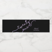 パープルグリッター21日パーティー ペットボトルラベル (シングルラベル)