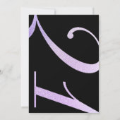 パープルグリッター21歳の誕生日招待状 招待状 (裏面)