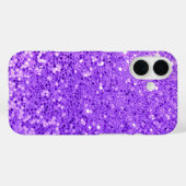 パープルグリッター きらきら光る Case-Mate iPhoneケース (裏面 (横))