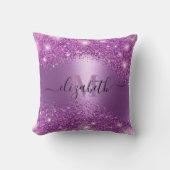 パープルグリッター クッション (正面)