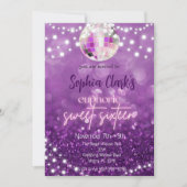 パープルグリッター スイート16 ユーフォリア インビテーション (正面)