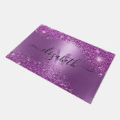 パープルグリッター ドアマット (アングル)