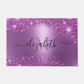 パープルグリッター ドアマット (正面)